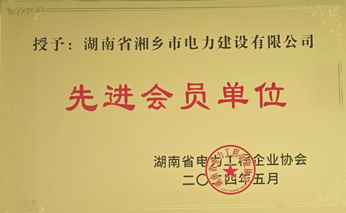 湖南省電力工程企業(yè)協(xié)會(huì)先進(jìn)會(huì)員單位